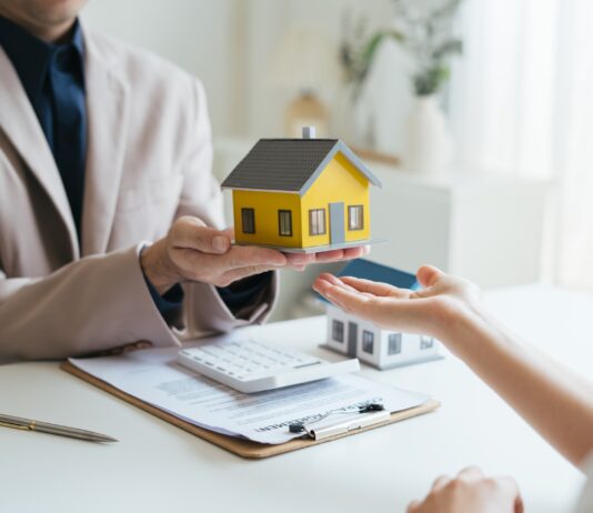 Real estate agent and realtor general liability insurance businessman professional discussing and